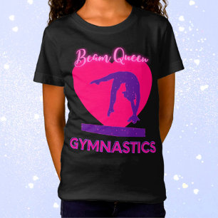 Beam Queen Gymnastics Pink & Lila T-Shirt