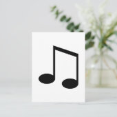 Beamed 8th Note Postkarte (Stehend Vorderseite)