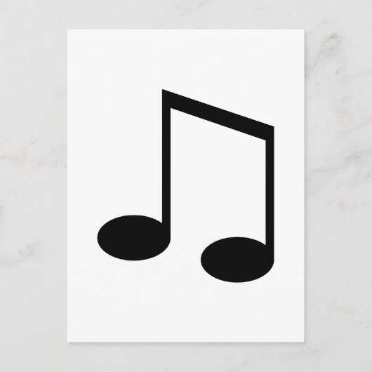 Beamed 8th Note Postkarte (Vorderseite)