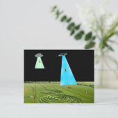 Beaming Up the Beef Postcard Postkarte (Stehend Vorderseite)