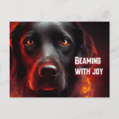 Beaming with joy postkarte (Vorderseite)