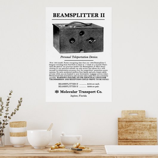 Beamsplitter II. Poster (Küche)