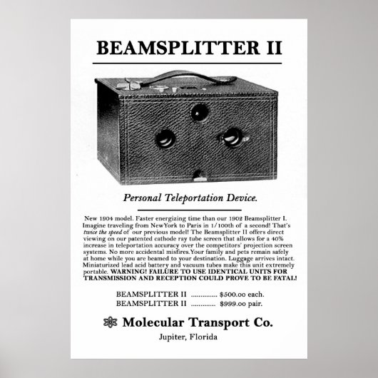 Beamsplitter II. Poster (Vorne)
