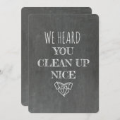 BEAMTER | Chalkboard Funny Vorschlag Einladung (Vorne/Hinten)