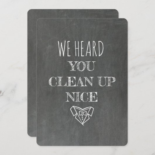 BEAMTER | Chalkboard Funny Vorschlag Einladung (Vorne/Hinten)