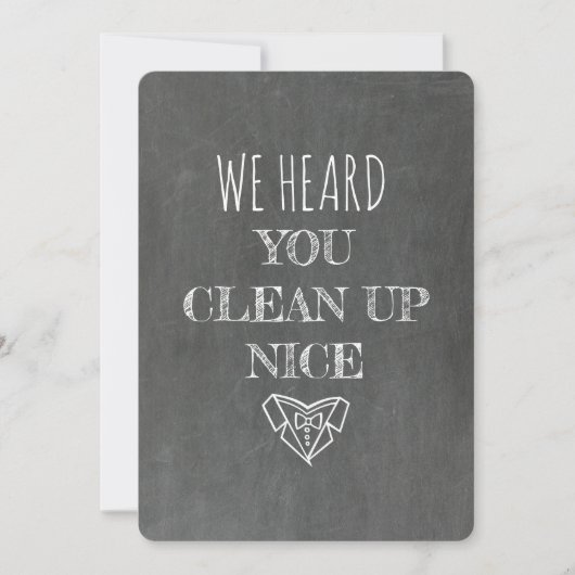 BEAMTER | Chalkboard Funny Vorschlag Einladung (Vorderseite)