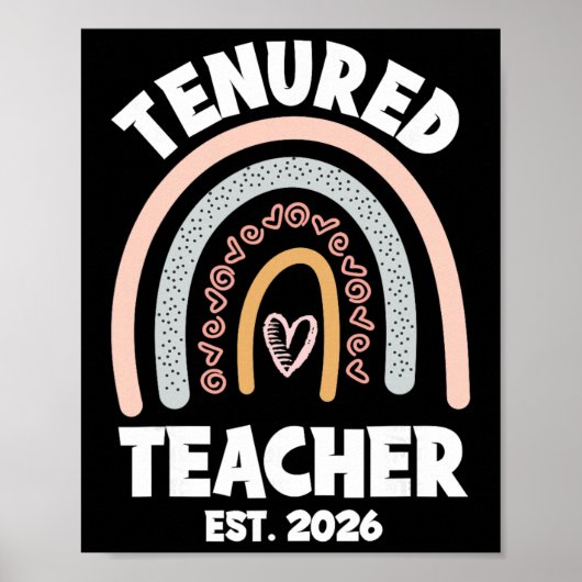 Beamter Lehrer 2026 Frauen Mit Tenure Beförderung  Poster (Vorne)