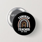 Beamter Lehrer 2026 Frauen mit Tenure Förderung S Button (Vorne & Hinten)