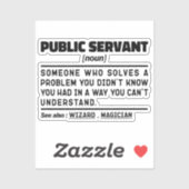Beamter Noun Government Worker Funny Aufkleber (Blatt)
