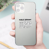 Beamter Noun Government Worker Funny Aufkleber (Telefon)