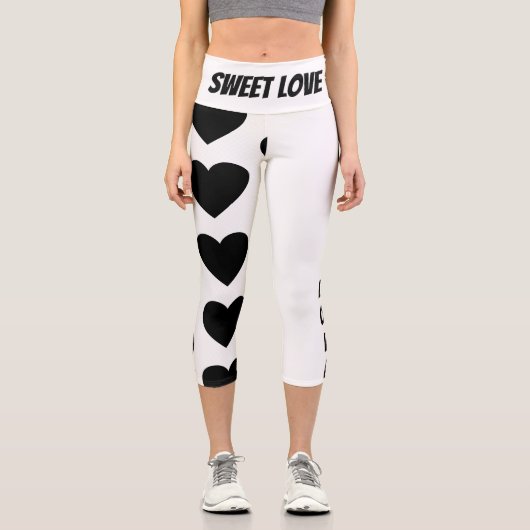 Bean2002 "Sweet Liebe" Herz Hoch waisted Capris (Vorderseite)