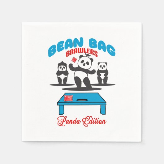 Bean Bag Brawlers - Panda Serviette (Vorderseite)
