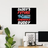 Bean Bag Player Champ Daddys Future Cornhole Poster (Heimbüro)
