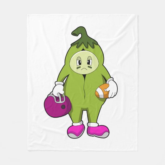 Bean beim Fußballsport Fleecedecke (Vorderseite)