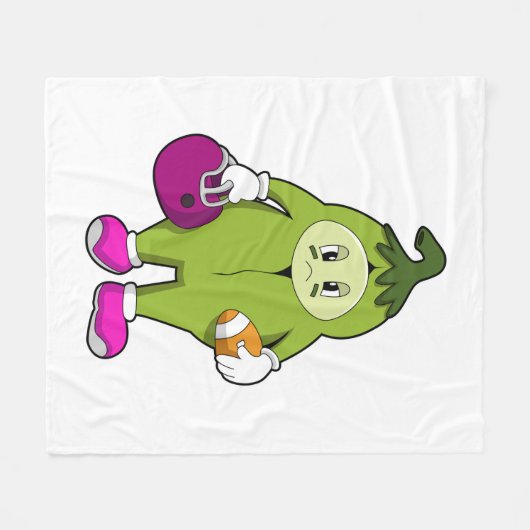 Bean beim Fußballsport Fleecedecke (Vorderseite (Horizontal))