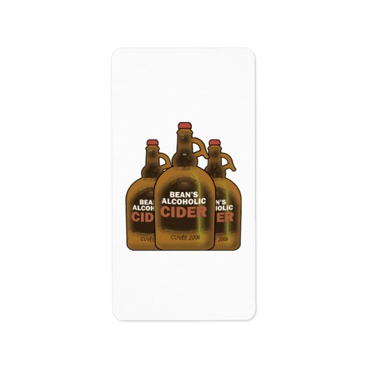 Bean Cider Adressaufkleber (Vorne)
