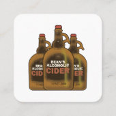 Bean Cider Quadratische Visitenkarte (Rückseite)