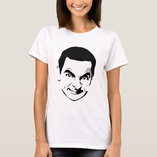Bean Face Stencil Pop Art T-Shirt (Vorderseite)