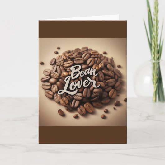 Bean Lover Kaffeebohnen Ästhetik Karte (Vorderseite)