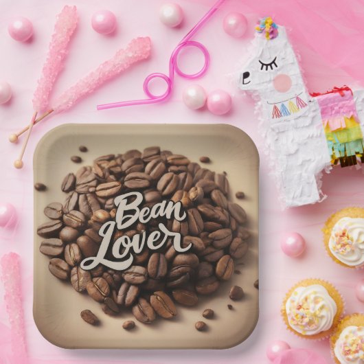 Bean Lover Kaffeebohnen Ästhetik Pappteller (Party)