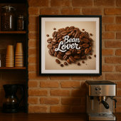 Bean Lover Kaffeebohnen Ästhetik Poster