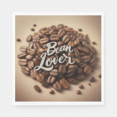 Bean Lover Kaffeebohnen Ästhetik Serviette (Vorderseite)