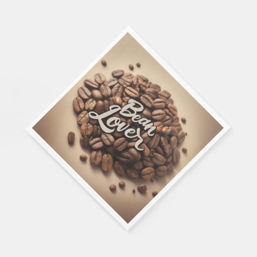 Bean Lover Kaffeebohnen Ästhetik Serviette (Ecke)