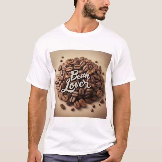 Bean Lover Kaffeebohnen Ästhetik T-Shirt (Vorderseite)