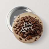 Bean Lover Kaffeebohnen Button (Vorne & Hinten)