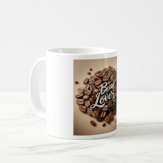 Bean Lover Kaffeebohnen Kaffeetasse (Vorderseite Links)