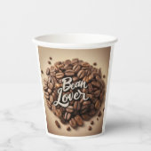Bean Lover Kaffeebohnen Pappbecher (Vorderseite)