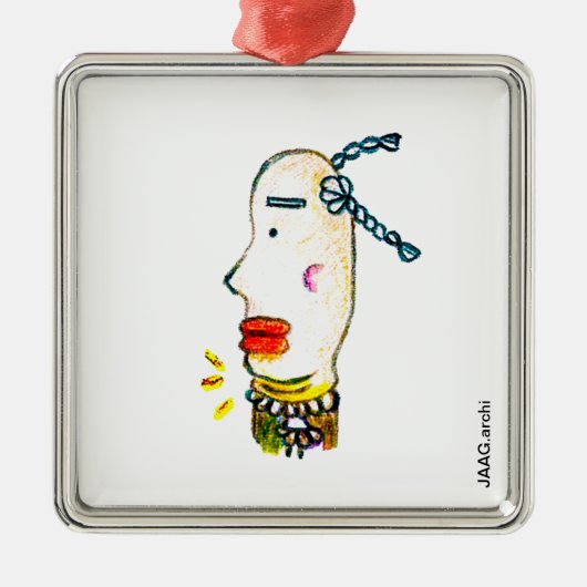 Bean-Mit Augen geflochtener Taoist-Ornament Ornament Aus Metall (Vorne)