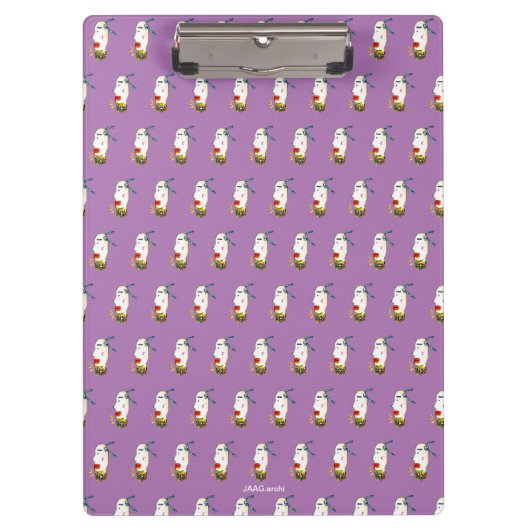 Bean-Mit Augen Klappe Klemmbrett (Vorderseite)