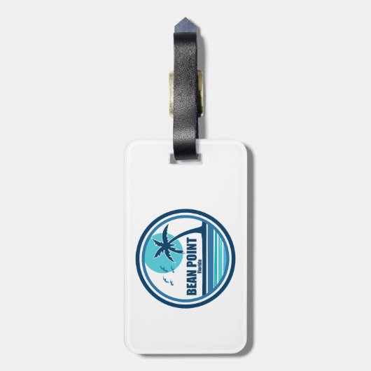 Bean Point Beach Florida Palm Tree Birds Gepäckanhänger (Rückseite vertikal)