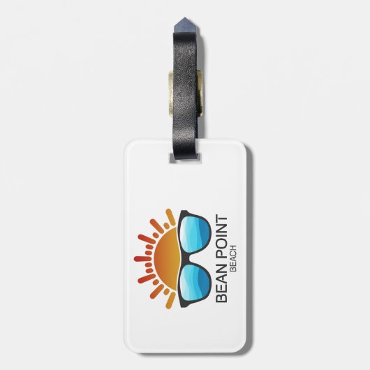 Bean Point Beach Florida Sonnenbrille Gepäckanhänger (Rückseite vertikal)