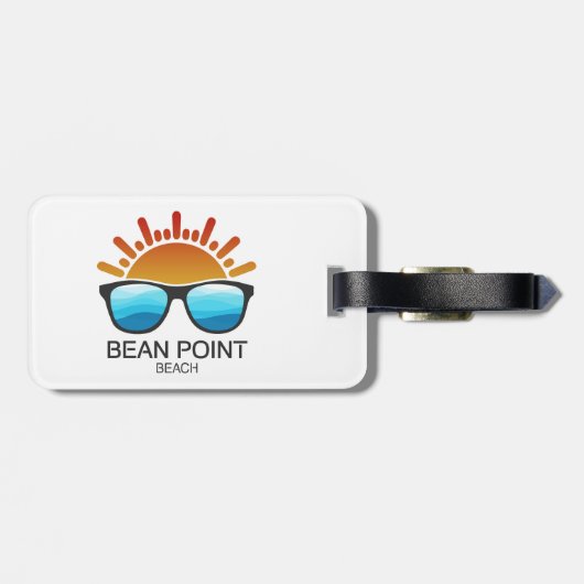 Bean Point Beach Florida Sonnenbrille Gepäckanhänger (Rückseite horizontal)