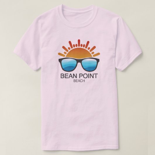 Bean Point Beach Florida Sonnenbrille T-Shirt (Design vorne)