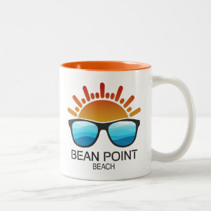 Bean Point Beach Florida Sonnenbrille Zweifarbige Tasse