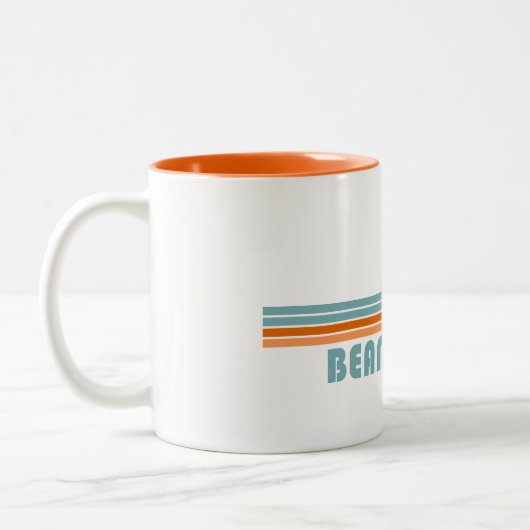 Bean Point Beach Florida Sun Palm Trees Zweifarbige Tasse (Links)