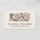 Bean to Bar Chocolate Maker Elegant Cocoa Design Visitenkarte (Vorderseite)