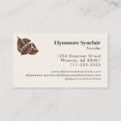 Bean to Bar Chocolate Minimal Brand Identity Visitenkarte (Rückseite)