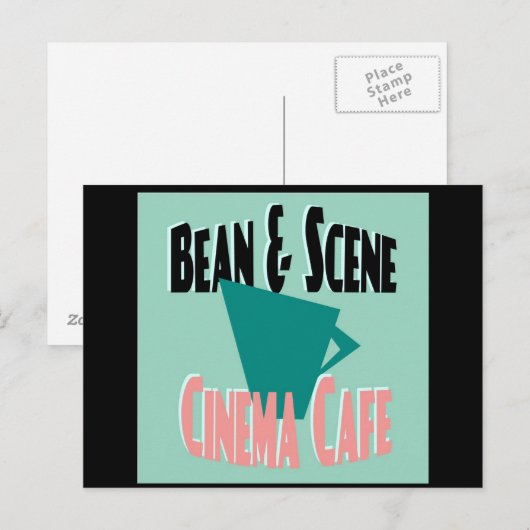 Bean und Szene Postkarte (Vorne/Hinten)