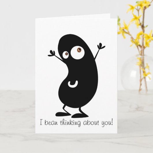 Bean vermisst Sie Karte (Gelbe Blume)