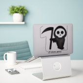 beängstigend aufkleber (Laptop auf Schreibtisch)