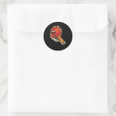 Beängstigend Basketball Runder Aufkleber (Tasche)