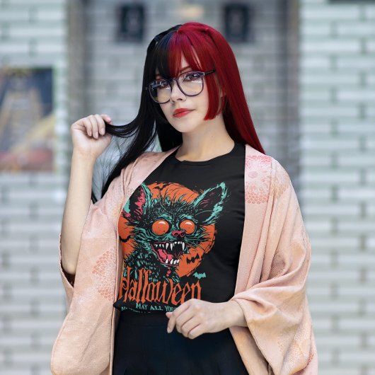 Beängstigend Bat Halloween T-Shirt