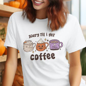 Beängstigend, bis ich Coffee Retro Halloween krieg Tri-Blend Shirt