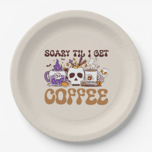 Beängstigend, bis ich Kaffee bekomme Pappteller