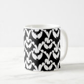 Beängstigend Black Bats Patterns Halloween Kaffeetasse (VorderseiteRechts)