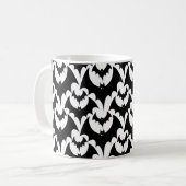 Beängstigend Black Bats Patterns Halloween Kaffeetasse (Vorderseite Links)